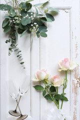 Mothers day greetings on vintage wood