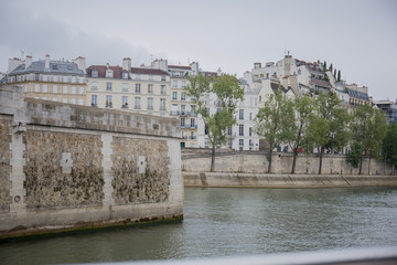 historic buildings in paris on the river seine