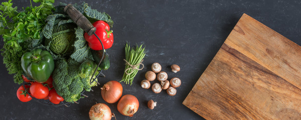 Healthy vegetables background
