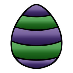 quirky gradient shaded cartoon easter egg