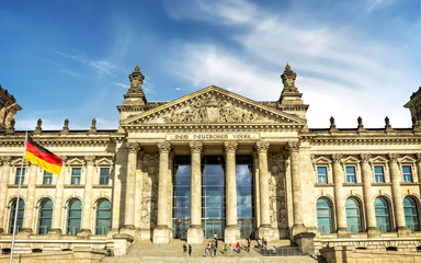 German parliament (Reichstag) building in Berlin, Germany