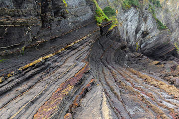 Black flysch of Armintza, Basque Country, Spain