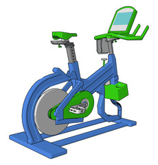A gym cycle vector or color illustration