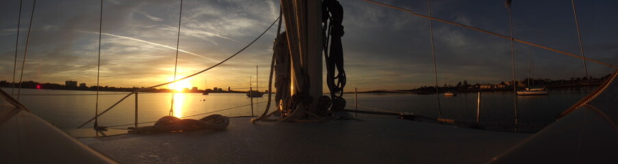 Sail boat at Sunrise 2