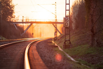 Railtrack in the sunset