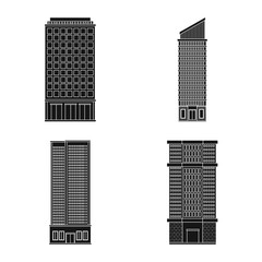 Vector illustration of modern and estate   sign. Collection of modern and building stock vector illustration.