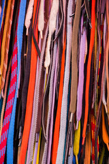 Multicolored shoelaces  as a backround texture