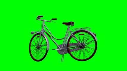 Bicycle - isolated on green screen