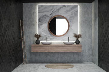 Modern design bathroom interior