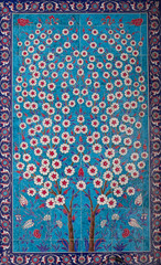 ceramic tile with moroccan floral pattern