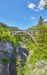 Famous Soliser Viaduct in Switzerland.