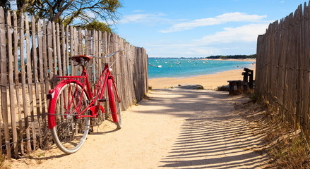 Détnete sur la plage après une balade à vélo sur lîle de Noirmoutier