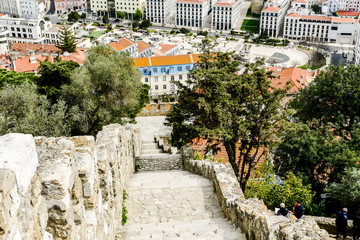 aerial view of the city in Lisbon Capital City of Portugal