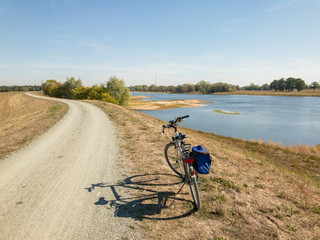 Biking at the River Elbe