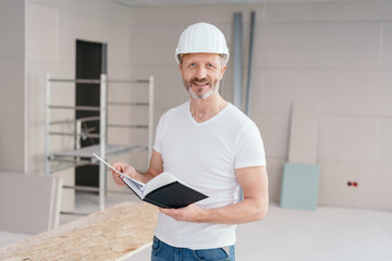 Builder or homeowner doing house renovations