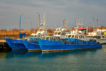 Fishing boats in the port, Poland, Baltic Sea