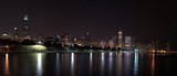 Chicago night skyline, Usa.