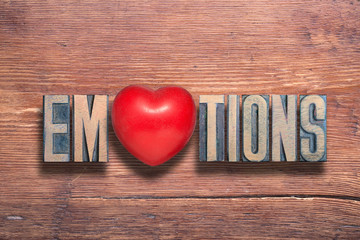 emotions heart wooden