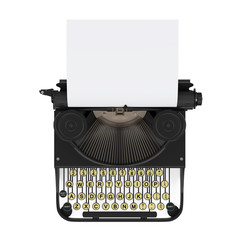 Vintage Typewriter Isolated