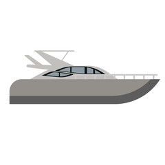 Yacht flat illustration