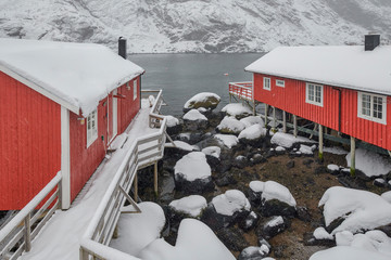 Nusfjord Lofoten Norway, winter time