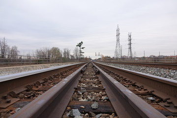 railway in city