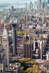 Manhattan skyscrapers from above, New York City