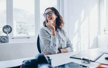 Female creative professional at her desk