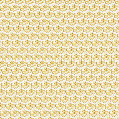Seamless vector pattern with golden curls on a white background