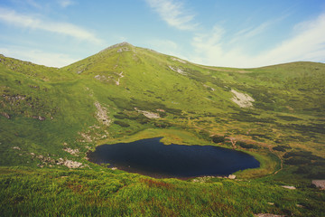 Nesamovyte lake scene, Carpathians Ukraine