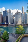 Downtown of Chicago city in the United States
