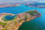 Spring in Masuria from a bird's eye view, Poland