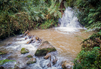 Brazilian waterfall in Serra da Mantiqueira, São Paulo, Brazil