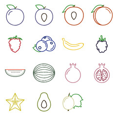 collection of fruit icons