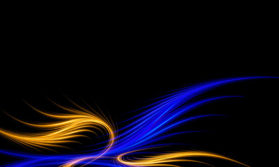 abstract blue and gold fractal background