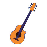 Acoustic guitar music instrument blue lines