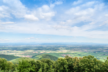 aerial view from Haut-Koenigsbourg in France