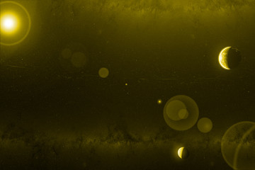 view of moon earth and sun in outer space, elements of this image furnished by nasa b