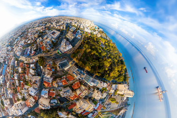 Spherical view of Limassol downtown. Cyprus
