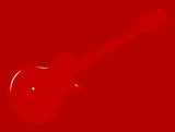 Red Solid Blues Guitar Background