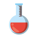 Chemistry flask symbol isolated