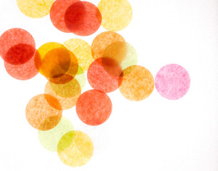 Many colorful circles on a white background. Wallpaper