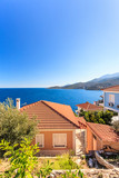 Houses roof on greek seaside
