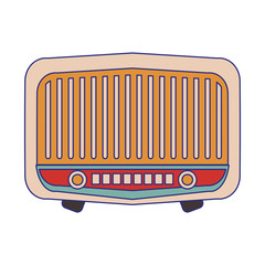 vintage ol radio stereo blue lines
