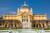 The historical Art Pavilion building in Zagreb capital of Croatia