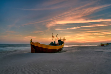 Fishing boats on the Baltic Sea, Debki, Poland