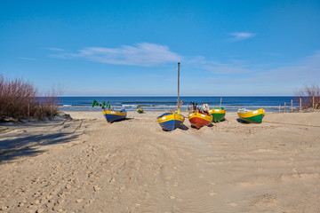 Fishing boats on the Baltic Sea, Jantar, Poland