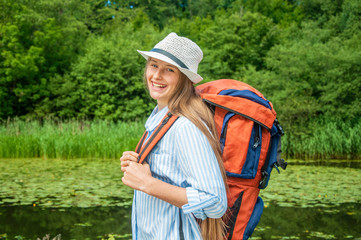 Young woman traveller