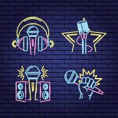 karaoke neon style