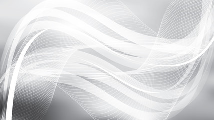 Grey and White Flow Curves Background